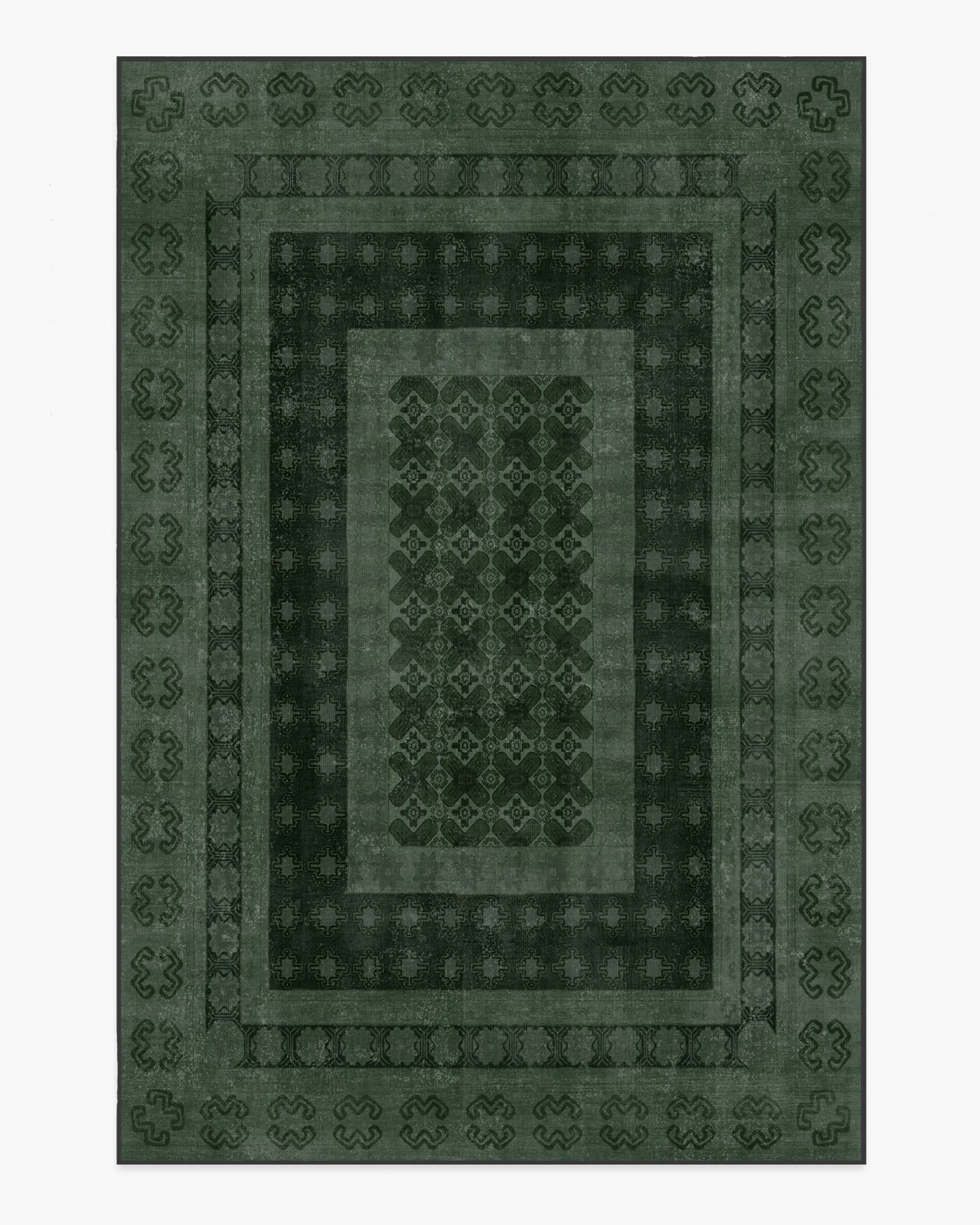 Cyrus Forest Green Flatwoven Rug