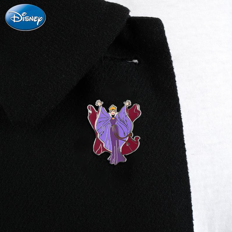 Disney Villains Evil Queen Pin 1PC Official License Collectible Witch Novelty 3D Design Anime Brooch Backpack Decoration Jacket Lapel Anti-Rust Exquisite Alloy Enamel Gift
