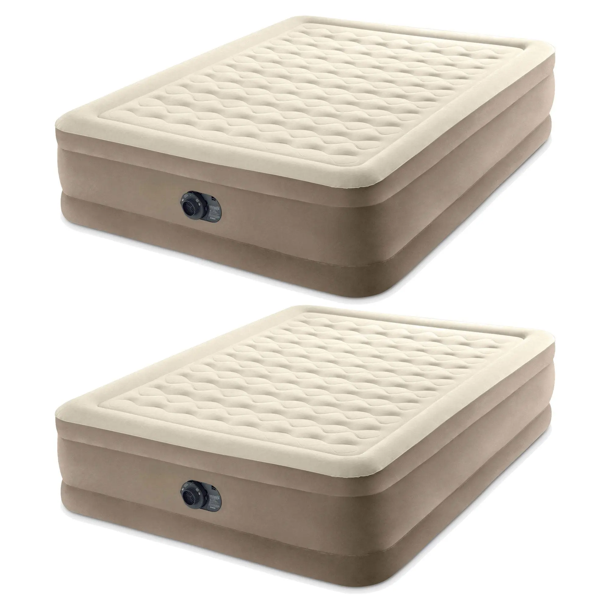 Intex Dura-Beam Deluxe Ultra Plush Air Bed w/Built-in Pump, Queen (2 Pack) Intex Dura-Beam Deluxe Ultra Plush Air Bed w/Built-in Pump, Queen (2 Pack)