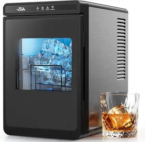 Silonn Clear Ice Cube Maker Countertop, Makes 3 Large 1.6″ Cubes in 20 Mins, Crystal Clear & Slow-Melting Ice for Whiskey, Adjustable Ice Thickness & Auto Clean, Great for Home bar, Kitchen & Party