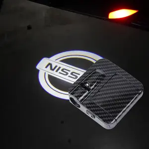 2PCS LED Car Door Welcome Lights for Nissan - HD Logo Projector Puddle Lamps for Altima, Maxima, Titan, Armada - Easy Plug & Play