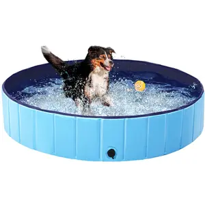 Costoffs XL Foldable Pet Pool, Anti-Slip Portable Dog & Cat Bath Tub, Extra Tough PVC for Backyard, Beach & Home Use