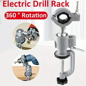 360 Degree Rotating Electric Drill Stand, Multi-Functional Holder for Drills, Grinders, Rotary Tools, Hobbies & Jewelry Making