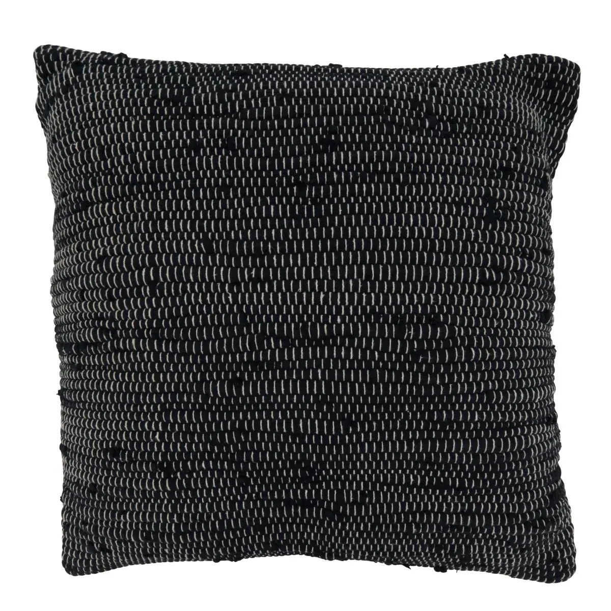 SARO 3332.BK22SC 22 in. Square Cotton Ethnic Throw Pillow Cover, Black Chindi Design, Cotton Cushion Covers, Ethnic Cushion Covers