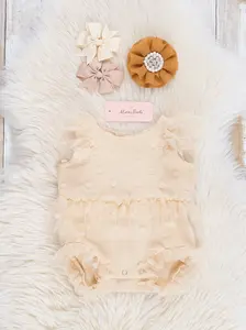 Cream Confetti Dot Romper
