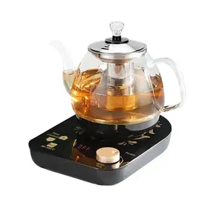 Professional multi-functional glass teapot| 800ml fast heating, cooking and brewing integrated electric kettle with stainless steel filter