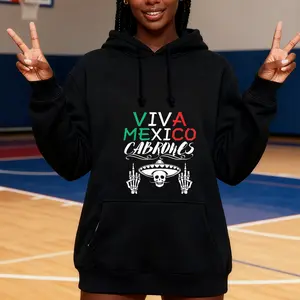 Viva Mexico Mexican Flag Hoodie Sweatshirt Casual Style