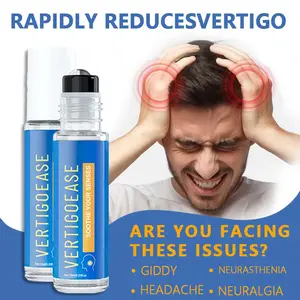 Roll-on - Essential Oils for Dizziness & Nausea - Lavender, Frankincense, Ginger, Peppermint - 10ml veins  cream foot repair body care massage cream gel Healthcare body oi body omuscle pain soothe comfort care roll  on relief   aromatherapy vertigo