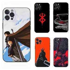 Anime Berserk Cool Phone Case  for iPhone 17, 16, 15, 14, 13, 12, 11 Pro Air Plus ProMax and Samsung S26-S20 Ultra Plus FE shock-absorbing phone cases, fashionable gift. translucent