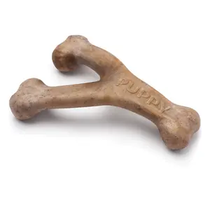 Puppy Wishbone | Durable Dog Chew Toy for Teething Pups | Real Flavor + Long-Lasting Play