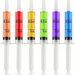 50Pack Party Jelly Halloween Shot Syringes Medium 1.5 oz Container with Lid Perfect for Plastic Shot Glasses Thanksgiving Christmas Durable Value Set