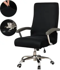 Office Chair Cover- Large, Black- Removable Computer Chair Cover for Office Chair