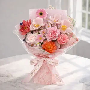 0Riddsee Soap Flower Bouquet Gift  for Special Occasions with Colorful Scented  Wrapped Handmade Bouquets  Ideal for Birthdays Anniversaries Valentine's Day Mother's Day Graduations Housewarmings Baby Showers Hospital Visits