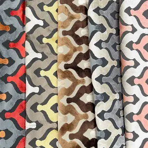 MONROE - CHEVRON PATTEN CUT VELVET UPHOLSTERY FABRIC BY THE YARD