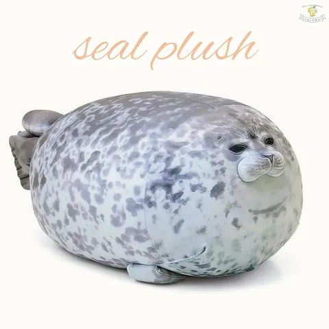JIAJCHUF Adorable Fat Seal Plush Toy, Jiajchuf Soft Stuffed Animal Realistic Pillow, Perfect Gift for Kids & Adults, Cozy Hugging Companion, Soft Cuddly Gift, Soft Huggable