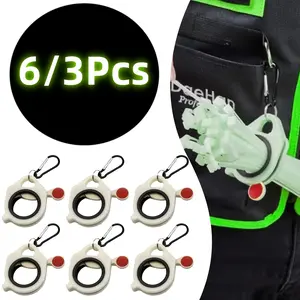 6/3Pcs Zip Tie Organizer Glows in The Dark,Light Plastic Cable Tie Holder for Efficient Cable Management,Reusable Zip Ties Holder for Easy and Neat Organization,Home Improvement