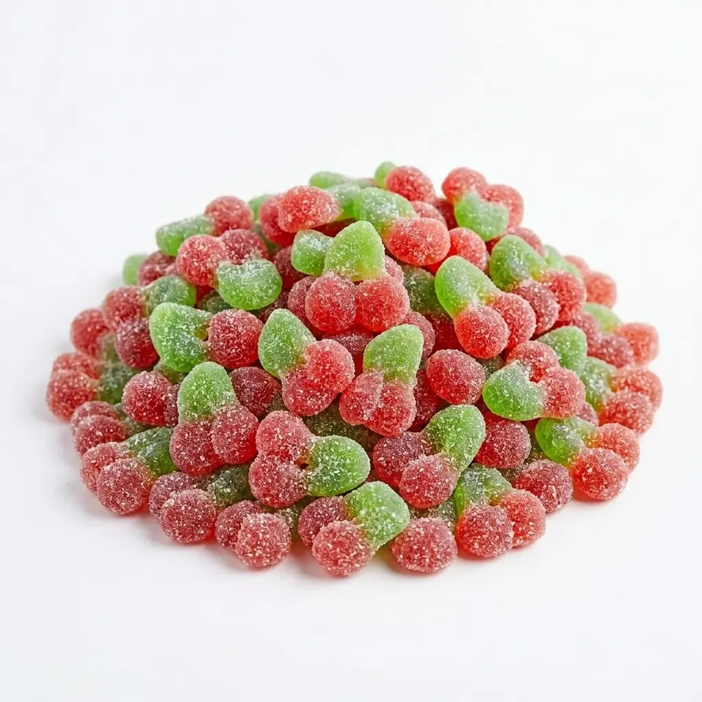 Sour Gummy Cherries Chewy Fruity Tangy Viral Candy Treats
