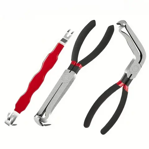 7.5 In (19cm) Rubber&Alloy 3-Tool Electrical Disconnect Set - Multipurpose Pliers, Connector Repair Kit for Car Repair, Automotive Vehicle Tool