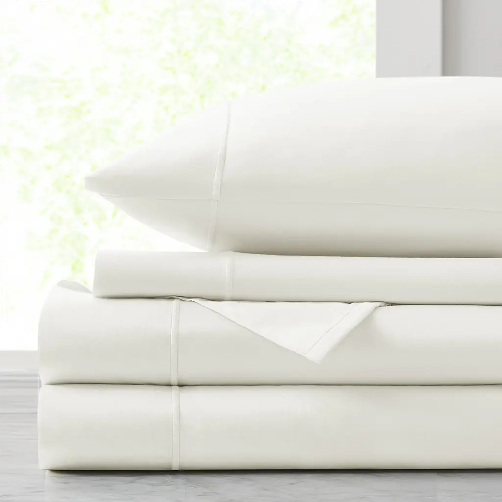 360 Stand Queen Size Luxury 500TC Egyptian Cotton Sateen Weave Sheet Set - White, 90x102x0.13 in, Model CCS20-002, Egyptian Cotton Sheets, Sheets Egyptian Cotton