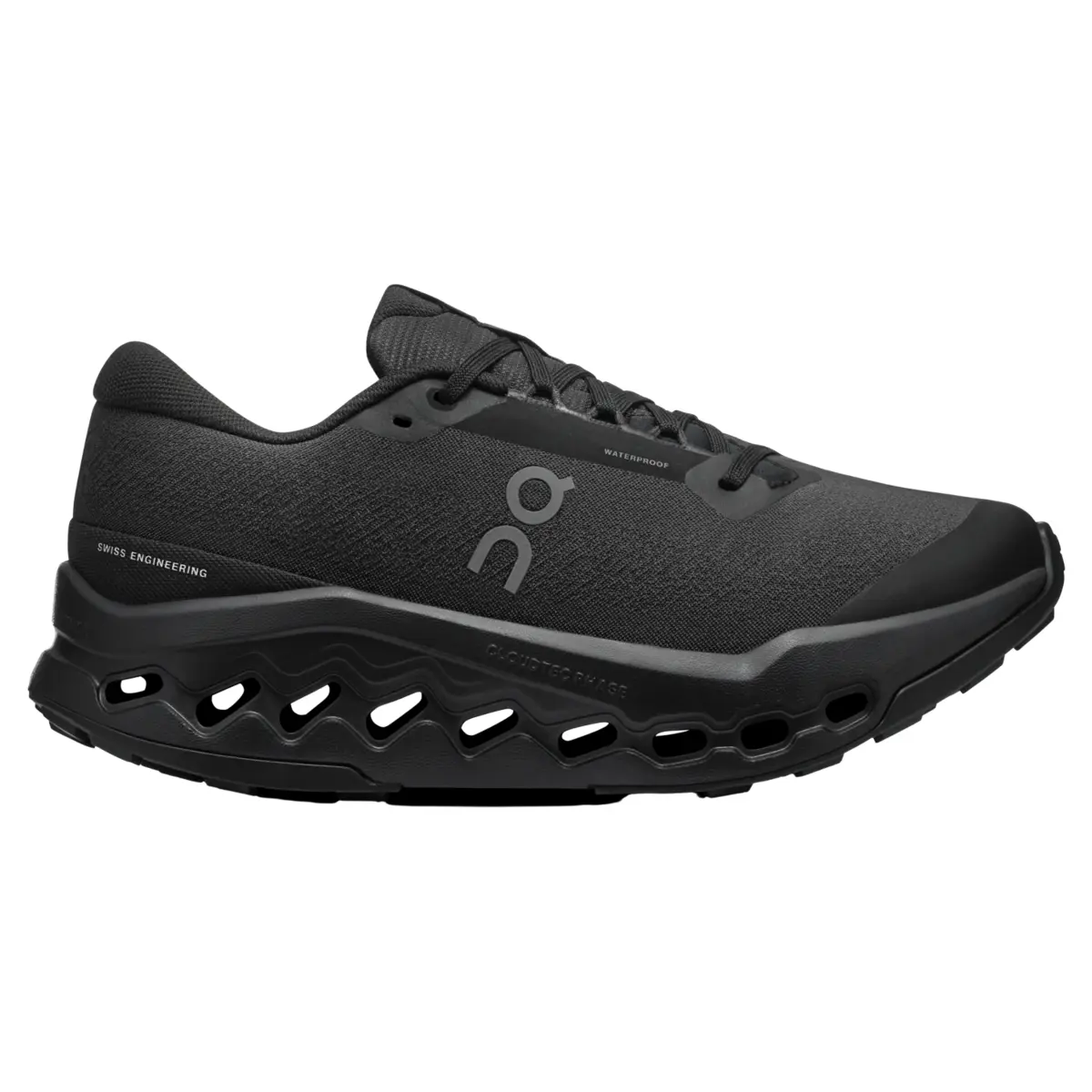 On Running Cloudsurfer Trail 2 Waterproof Black Women's Fashion Shoes New