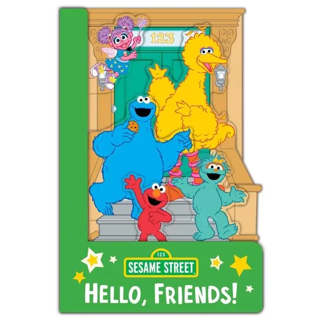 Sesame Street: Hello, Friends! (a Sesame Street Elmo and Friends Shaped Novelty Board Book for Babies and Toddlers) by Juni Bright