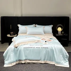 Ice Silk Cool Feeling Thin Quilt, Student Dorm Summer Quilt, Air Conditioning Quilt Core, Single Quilt