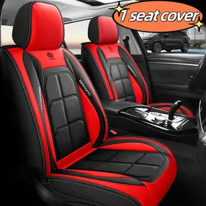 1pc Red Car Seat Covers for Pickup Trucks & SUVs - Fit All-Season Comfort, Durable Polyester Fabric, Easy Install No Padding Needed, Exterior Protection Sleek Car Interior Accessories, Vehicle Seat Covers, Sleek Design, Polyester Fiber Covers