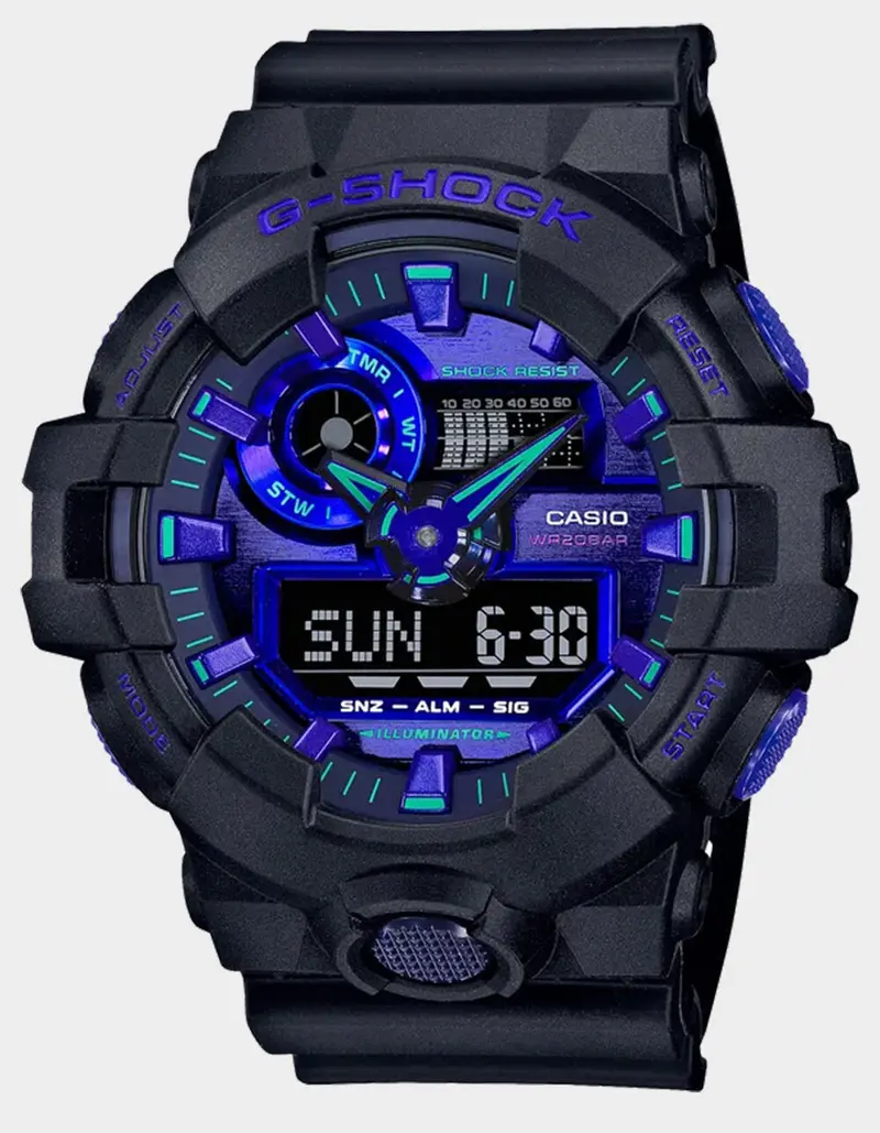 G-SHOCK GA700VB-1A Watch, Black  &  Blue