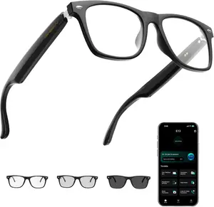 AI Smart Glasses for Men & Women with ChatGPT, Bluetooth Glasses with 165 Languages Translation, Color-Change Lens, Meeting Analysis, Music Playback, Hands-Free Calls, UV & Blue Light Protection