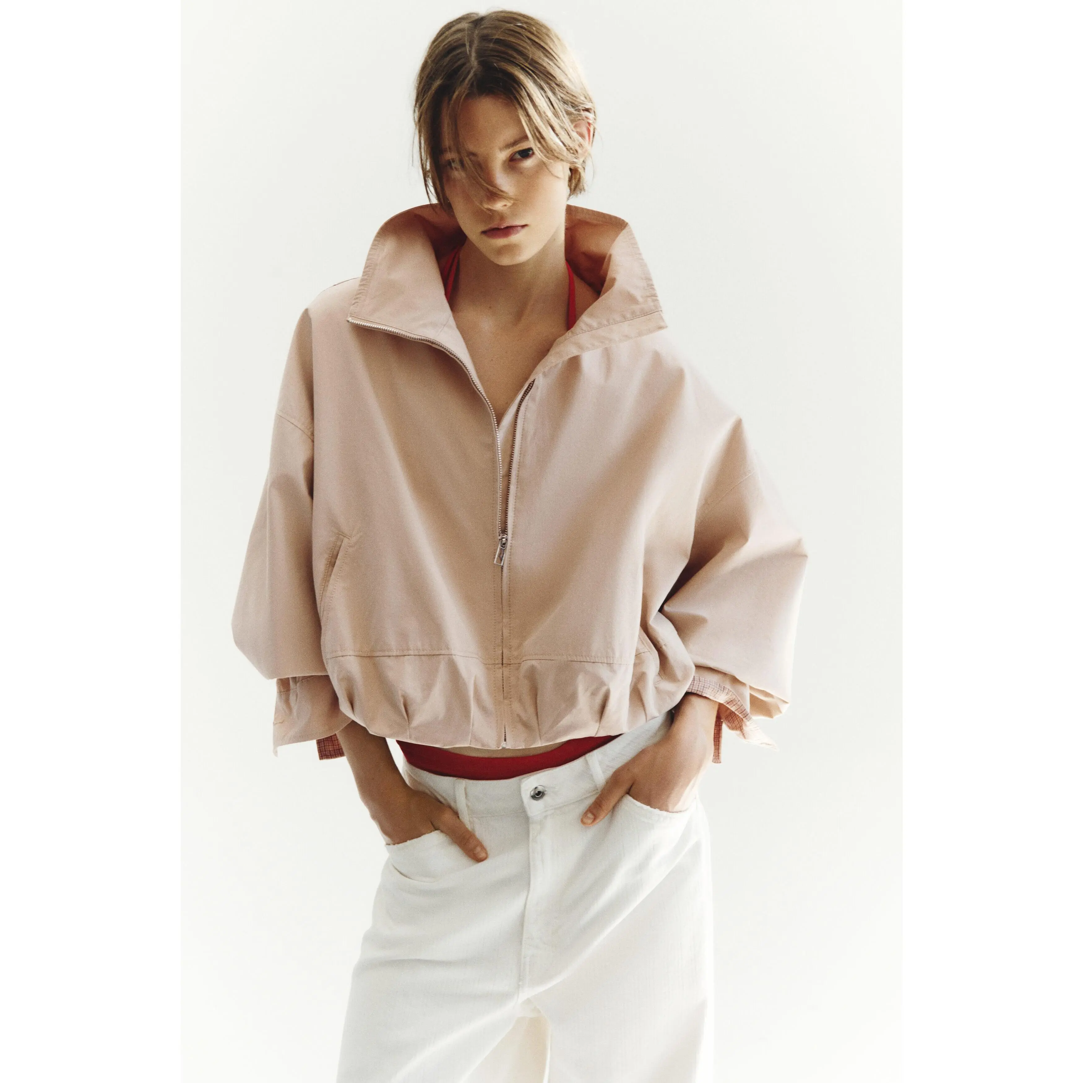 H&M Oversized bubble-hem jacket