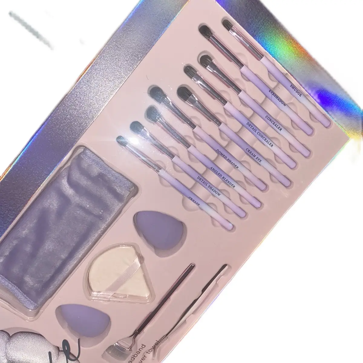 Glitz And Glam Inspired, The Grand Luxe Mermaid Colors 29 Piece Essential Collection with Lavender and Purple Ombré Brush Set and Shower Cap - Fragrance