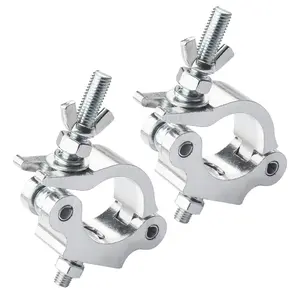 2 Packs of Clamps for Lights, Stage Lighting Accessories, O-Clamp, 40-52mm, Aluminum, 100kg Safety Load