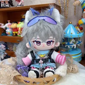 20CM Silver Wolf Honkai Star Rail Attribute Cotton Doll Cute Plush Doll Body Dress Up Stuffed Toys Dolls Figures Gift