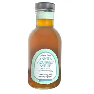 Annie’s Gourmet Syrup Jalapeno Honey Syrup Naturally flavored syrup for breakfast, brunch, beverage flavoring. Made with real jalapeños and honey.