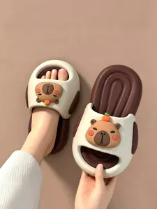 Kapibara Eva Kids Slippers, Unisex Breathable Soft Sole, Indoor Home Bathroom, Summer Outdoor Sandals, Cute Animal Pattern, Summer Slide Slippers, Bear Slippers