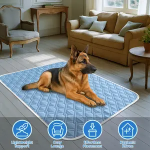Extra-Large Pet Cooling Mat - Ultra-Soft Sweat-Absorbing Surface | Instant Cooling for All-Day Comfort | Keeps Pets Cool All Summer! - Suitable for Small, Medium, and Large Cats and Dogs, Available in 5 Sizes