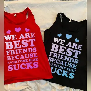 Best Friend Tank Top We Are Best Friends Because Summer Tank Top Comfort Cotton Womenswear Tube Casual Crewneck