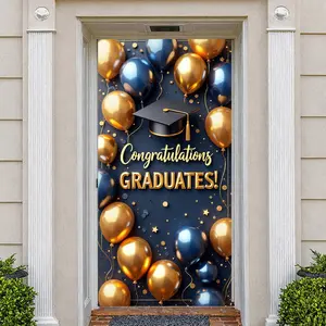 Grad Photo Prop Graduation Banner Navy Blue Grad Ceremony For Graduation Ceremony Indoor Decoration180x90cm