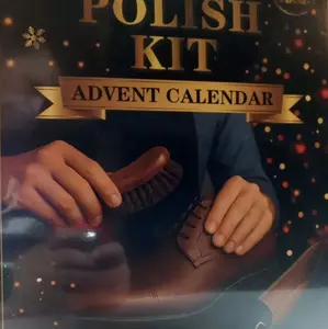 Advent Calendar 2025 Men Women Shoe Polish Kit 12 Days Leather Shoe Shine Kit for Footwear Bedroom
