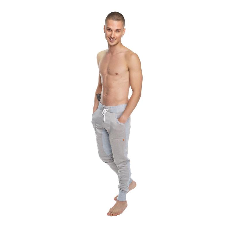 **Winter Edition** Performance-Luxe-Fleece Long Cuffed Jogger & Yoga Sweat Pants (Stainless Steel Grey)