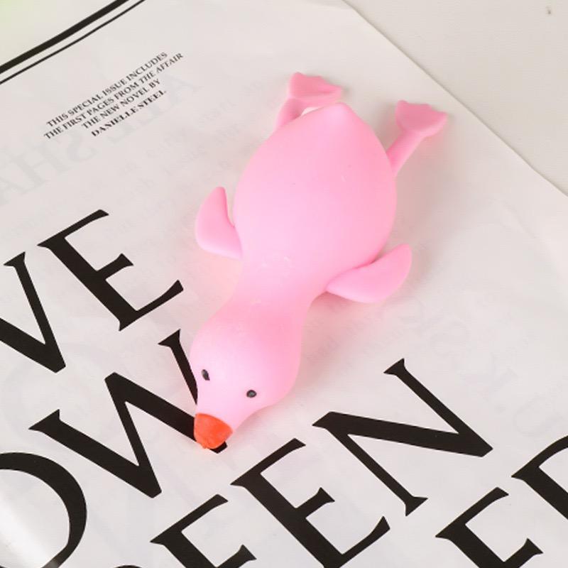 Maltose Colorful Aurora Duck Squeeze Toy Soft Cute Animal Stress Relief Decompression Stretch Toy for Adults And Children Gift