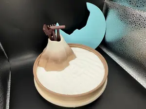 Valcano Zen Garden 3D printed desk decoration or gaming station