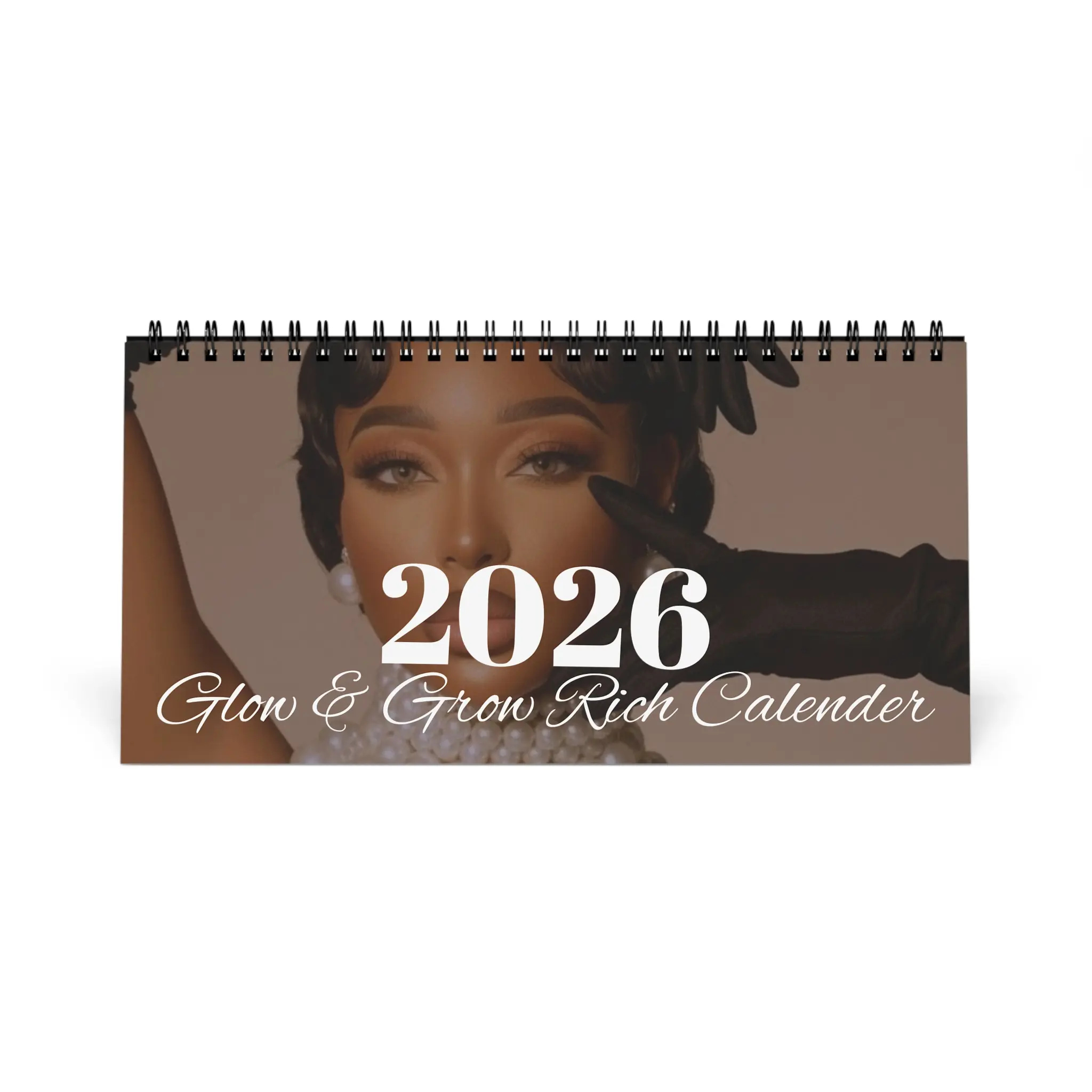 Custom Calendar 2026 Glow & Grow Rich Full Color or Black & White Personalized Photos Daily Reminders for Home or Office