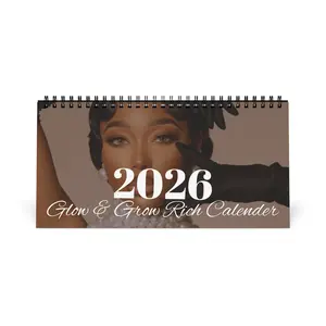 Custom Calendar 2026 Glow & Grow Rich Full Color or Black & White Personalized Photos Daily Reminders for Home or Office
