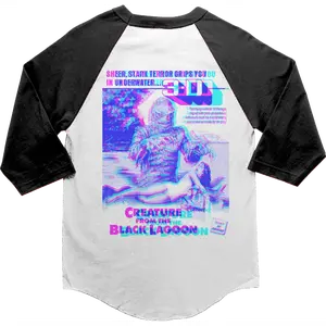 3D Creature Raglan T-Shirt - As described in the Product Information Provided