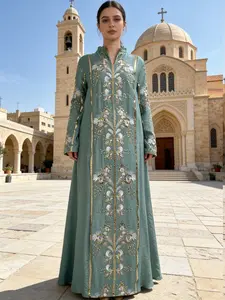 Women's Muslim Dress, Modest Muslim Outfits, Elegant Loose-Fit Woven Fabric, All-Season Islamic Clothing, High-Quality Dubai Style, Best-Selling Fashion, Hijabi Cute Dresses, Caftan, Kaftan Dress