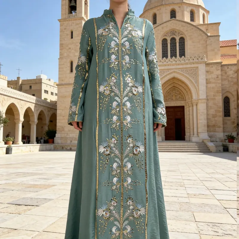 Women's Modest Muslim Dress, Elegant Loose-Fit Woven Fabric, All-Season Islamic Clothing, High-Quality Dubai Style, Hijabi Dress, Caftan, Kaftan Dress, Elegant Islamic Fashion