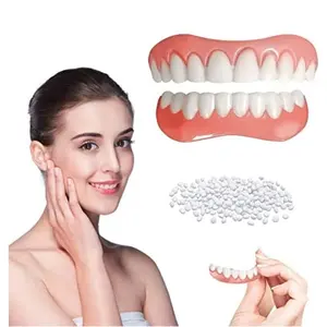 Fake Teeth Props Stickers for Toys, Upper and Lower Teeth, Photography Temporary Care Supplies, Decoration Accessories