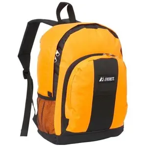 Everest BP2072-OG-BK Backpack with Front & Side Pockets - Orange-Black