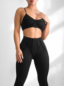 Seam Sculpt Sports Bra (Black)